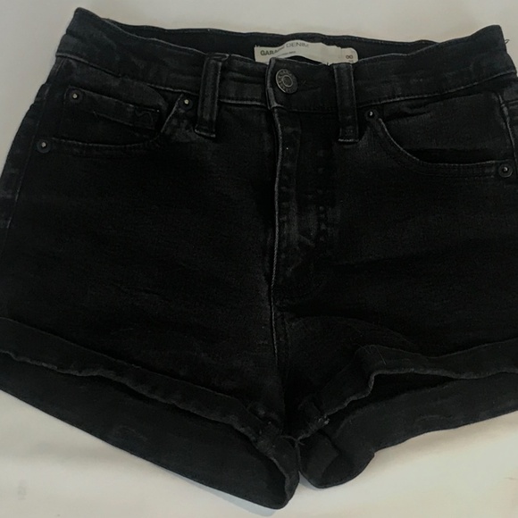 Garage high rise jean shorts size 00 black - Picture 1 of 4